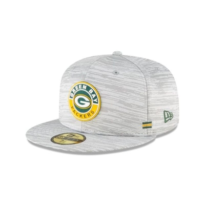 Grey Green Bay Packers Hat - New Era NFL Official NFL Fall Sideline 59FIFTY Fitted Caps USA3280469